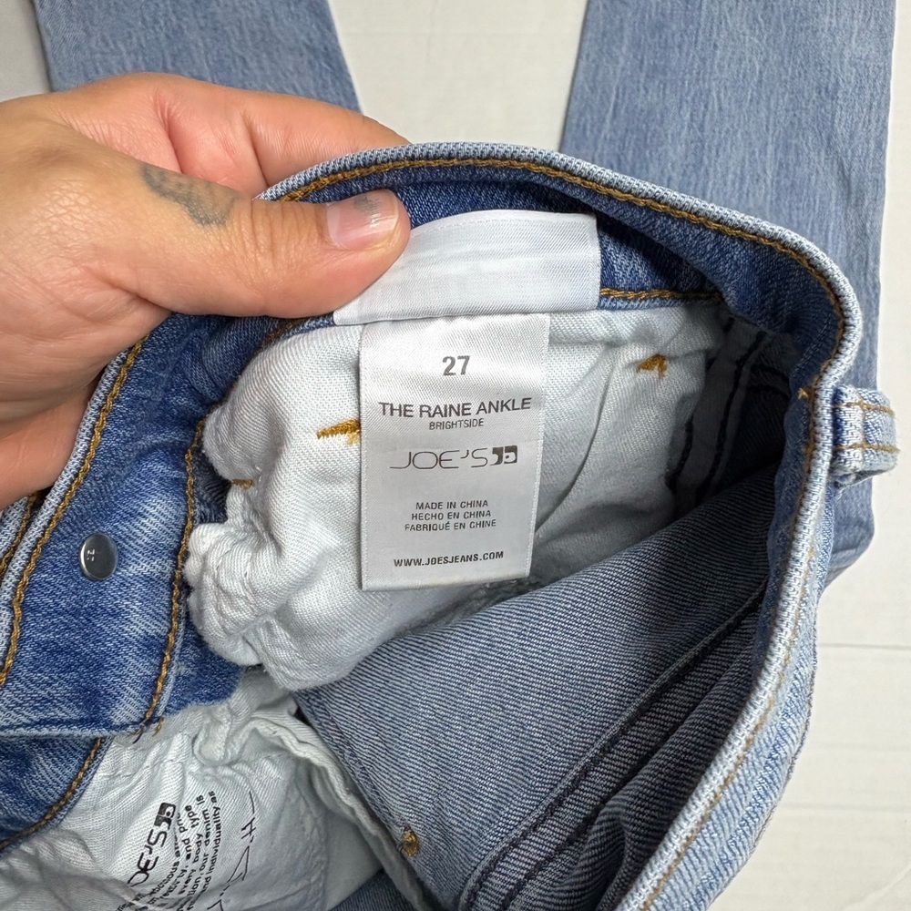 Joe’s Lightwash High Rise Slim Straight The Raine Ankle Jeans - Picture 3 of 4
